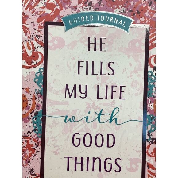 Guided Journal He Fills My Life with Good Things Hard Back 6x6" - Picture 5 of 7
